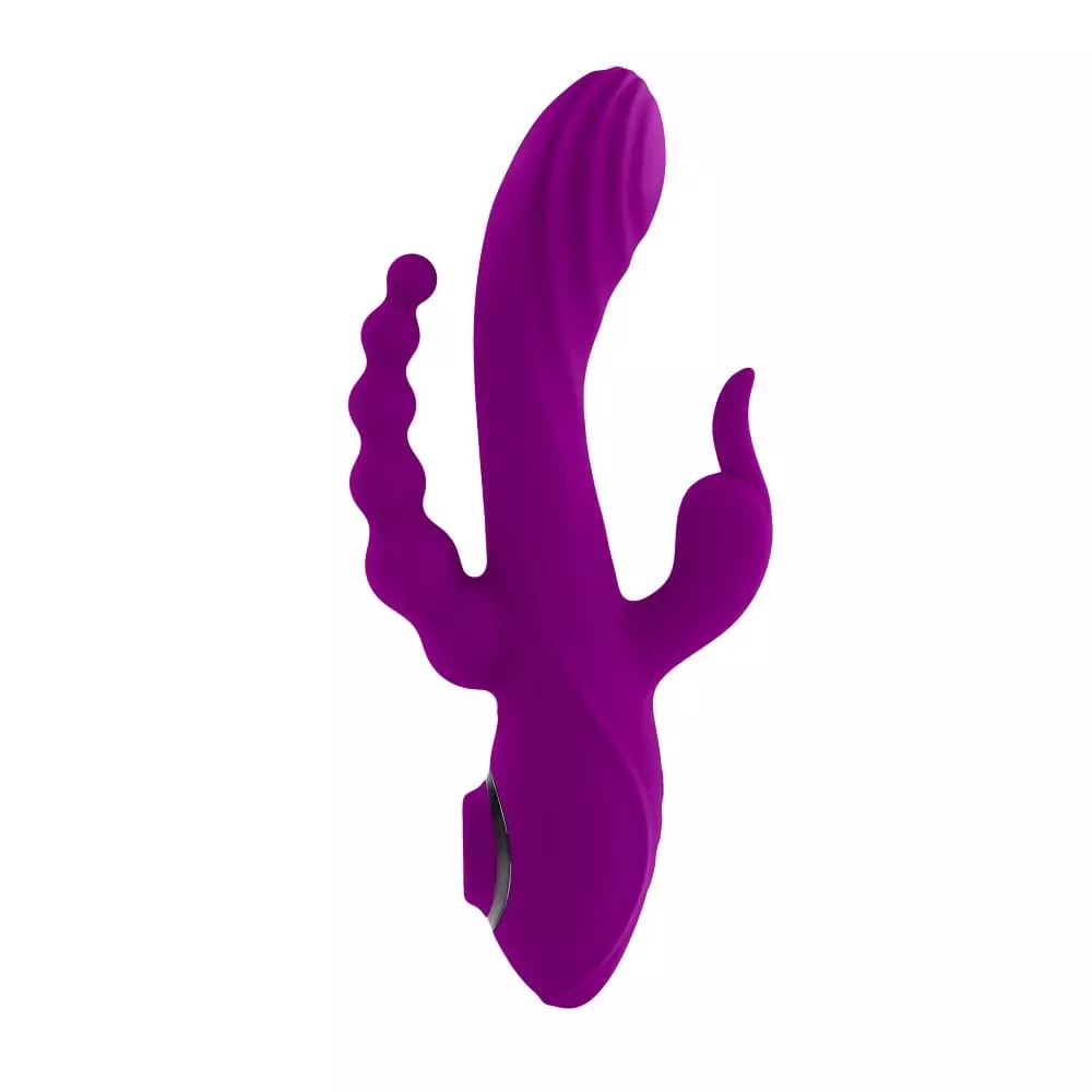 Evolved Fourgasm All Holes Filled Silicone Rabbit Vibe W/Suction